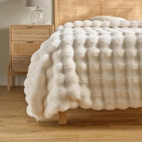 voodikate BARES1 180x200cm looduslik valge